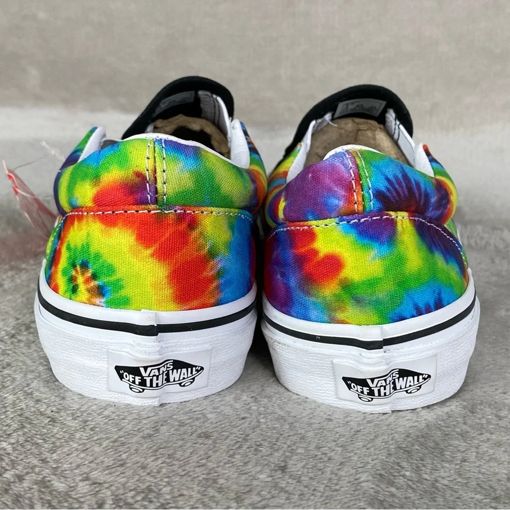 Vans Spiral Tie Dye Slip On Shoes Sneakers Men 6 Women 7.5 Canvas Multi‎ NEW